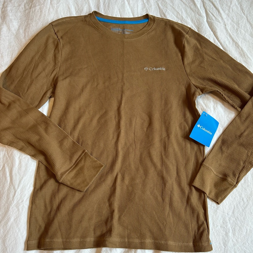 Columbia Brown Long Sleeve Tee Casual Comfort